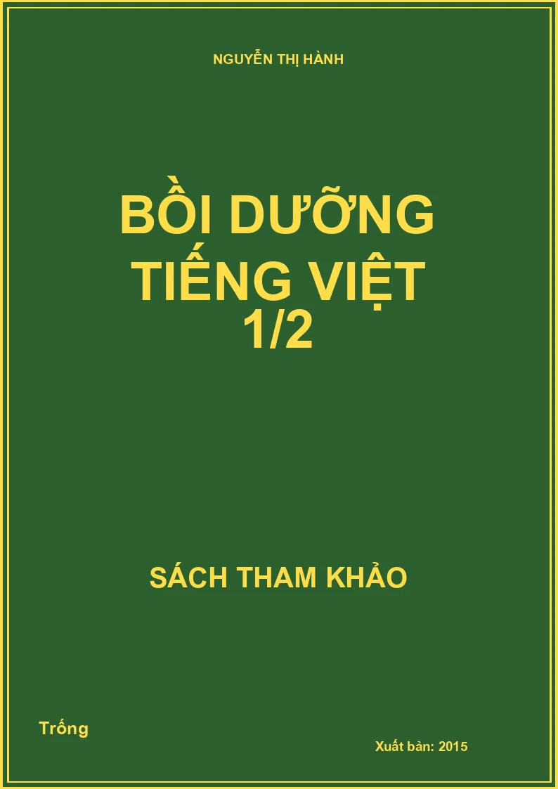Bồi dưỡng Tiếng Việt 1/2