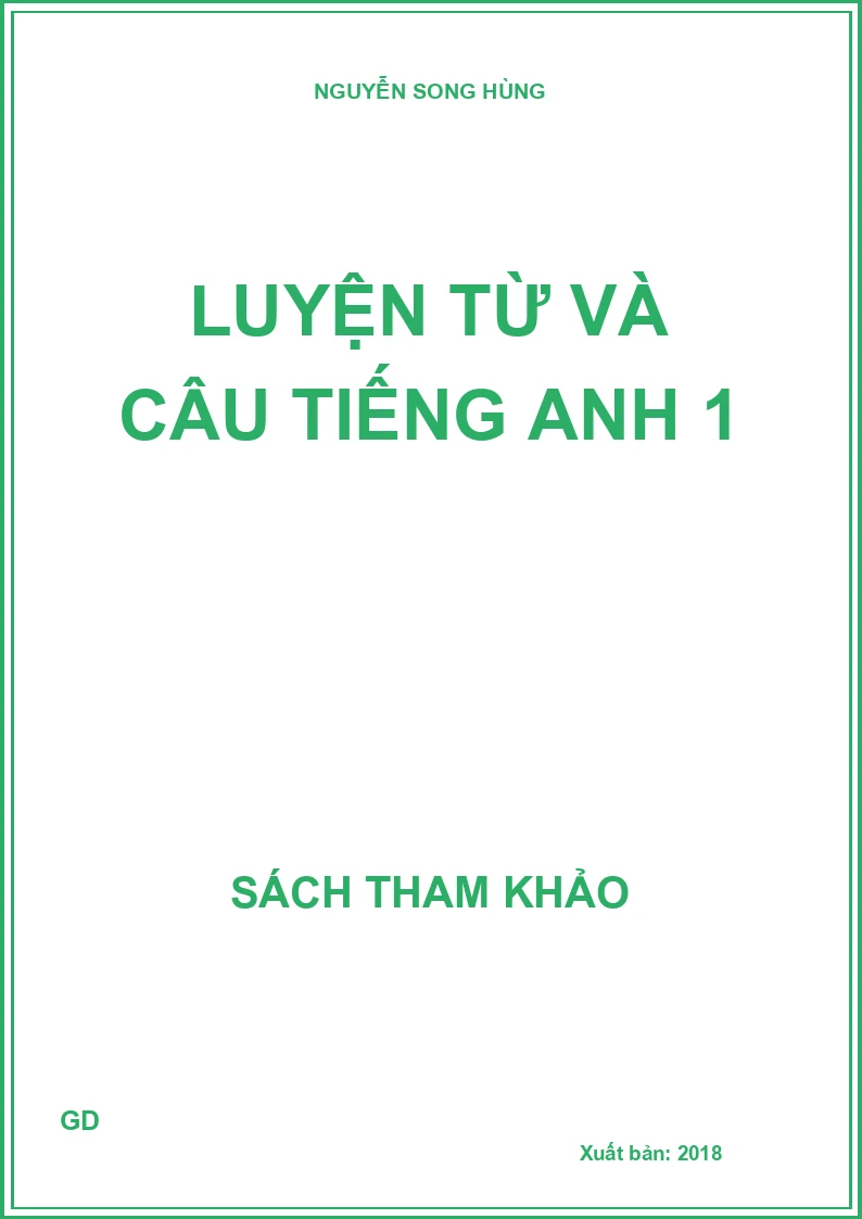 Luyện từ và câu Tiếng Anh 1