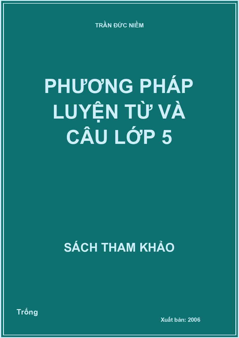 Phương pháp luyện từ và câu lớp 5