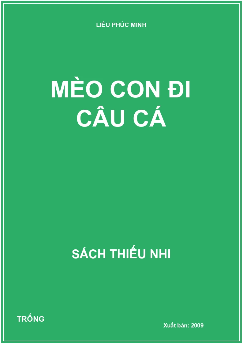 Mèo con đi câu cá