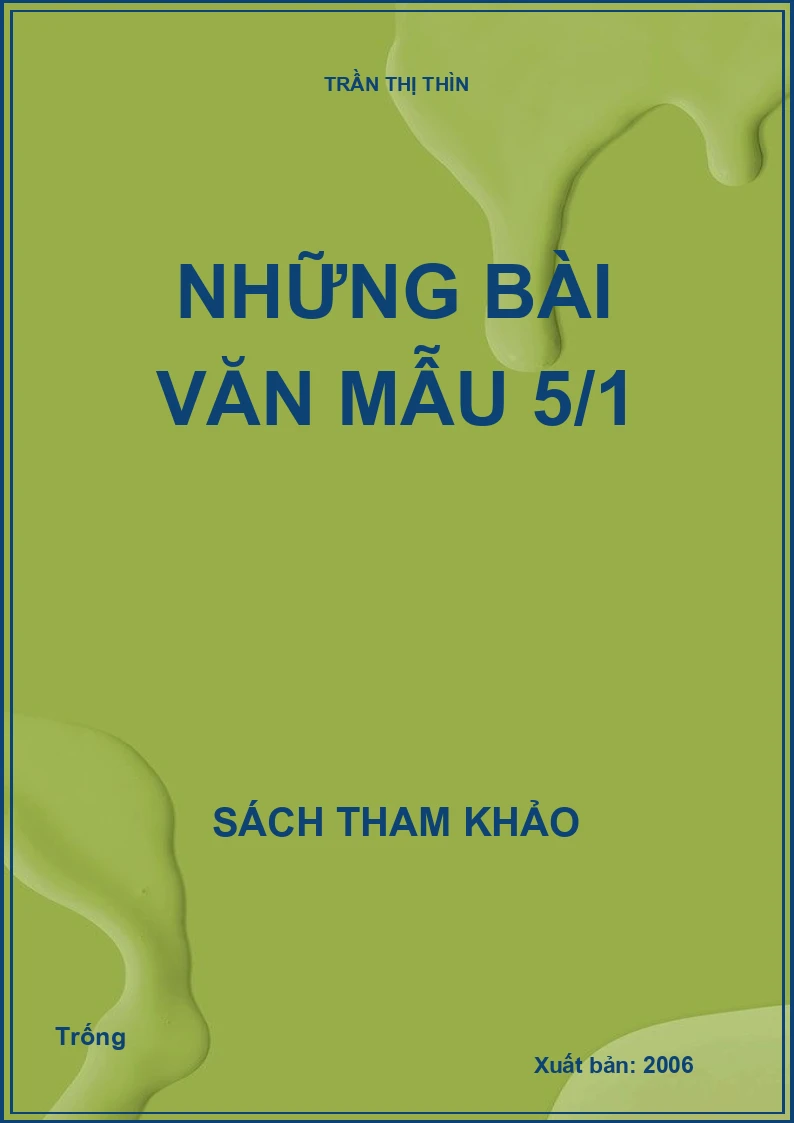 Những bài văn mẫu 5/1