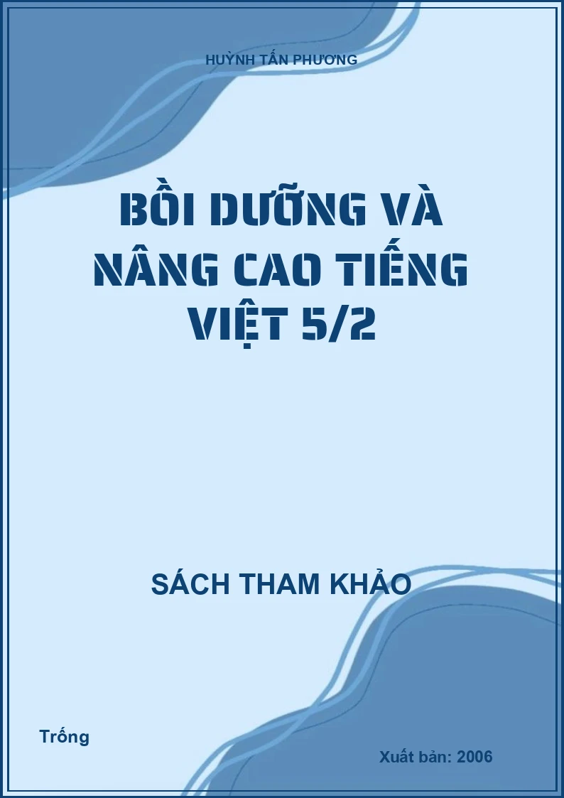 Bồi dưỡng và nâng cao Tiếng Việt 5/2