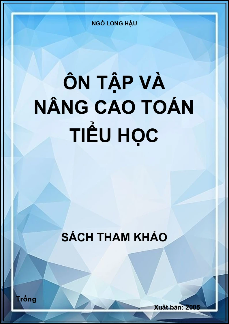 Ôn tập và nâng cao toán Tiểu học