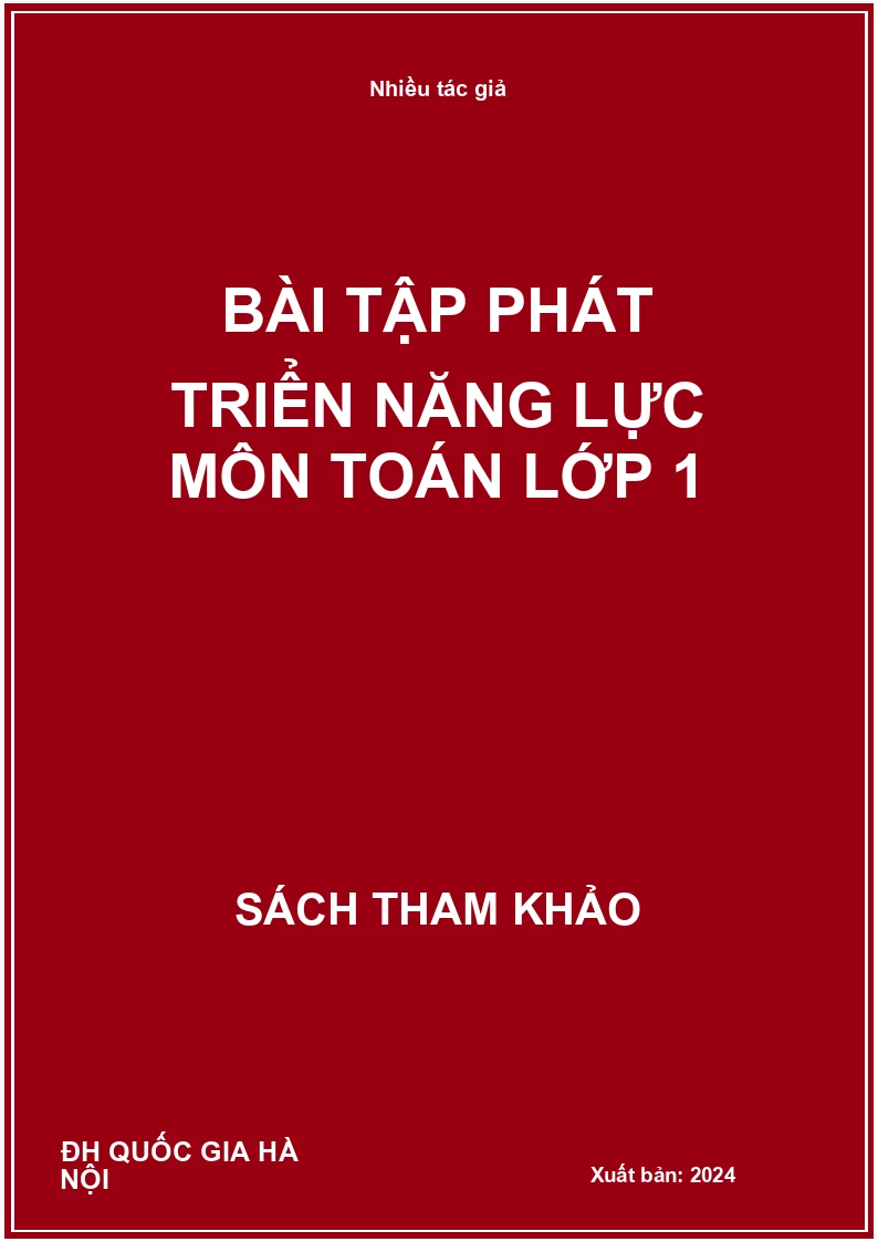 Bài tập phát triển năng lực môn Toán lớp 1