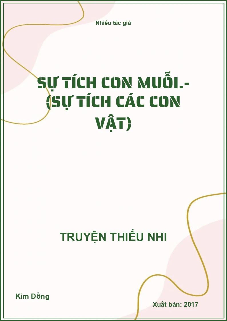 Sự tích con muỗi.- (Sự tích các con vật)