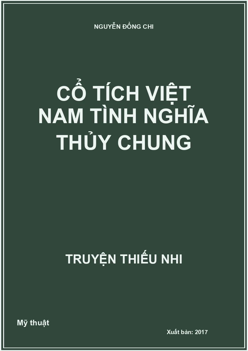cổ tích Việt Nam Tình nghĩa thủy chung