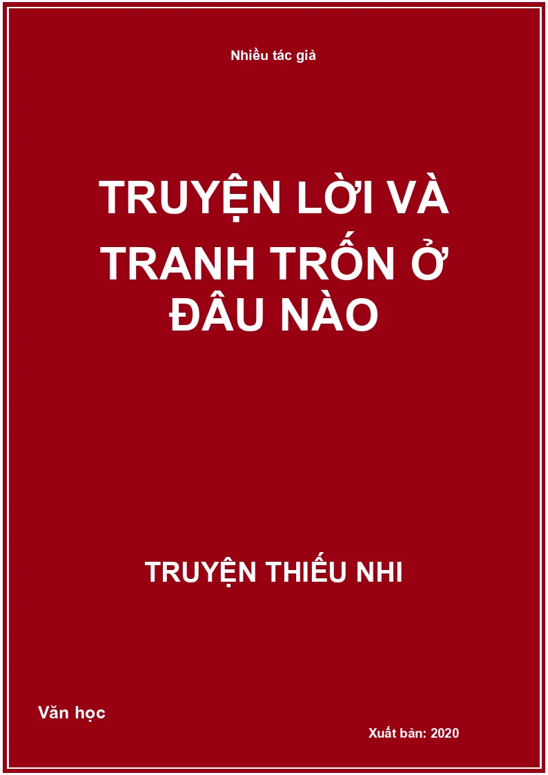 Truyện Lời và tranh Trốn ở đâu nào