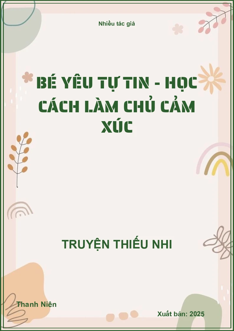 bé yêu tự tin - Học cách làm chủ cảm xúc