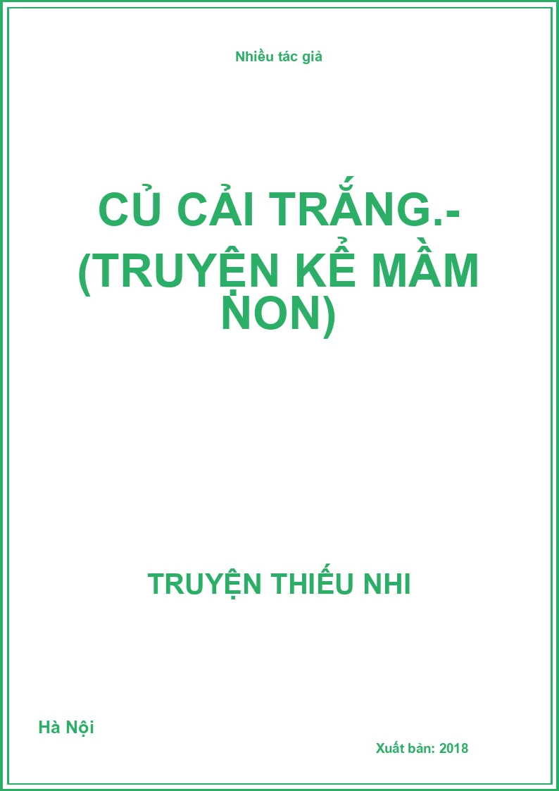Củ cải trắng.- (Truyện kể mầm non)
