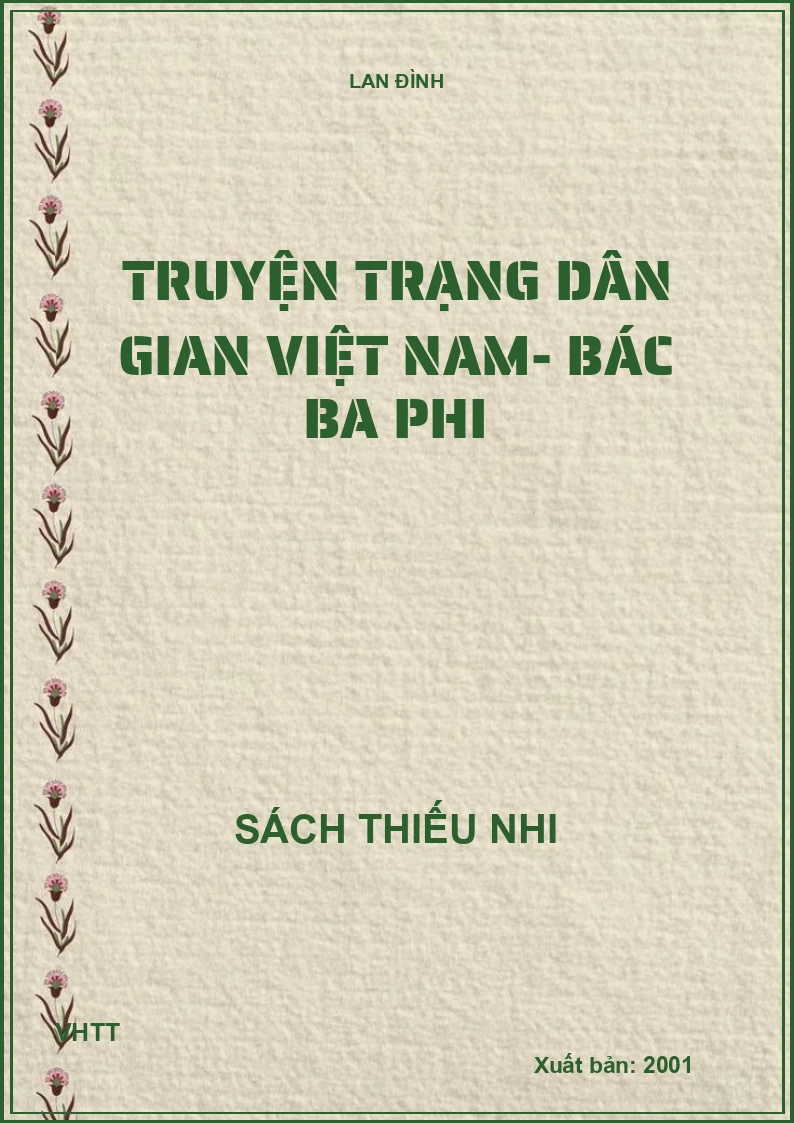 Truyện Trạng dân gian Việt Nam – Bác Ba Phi