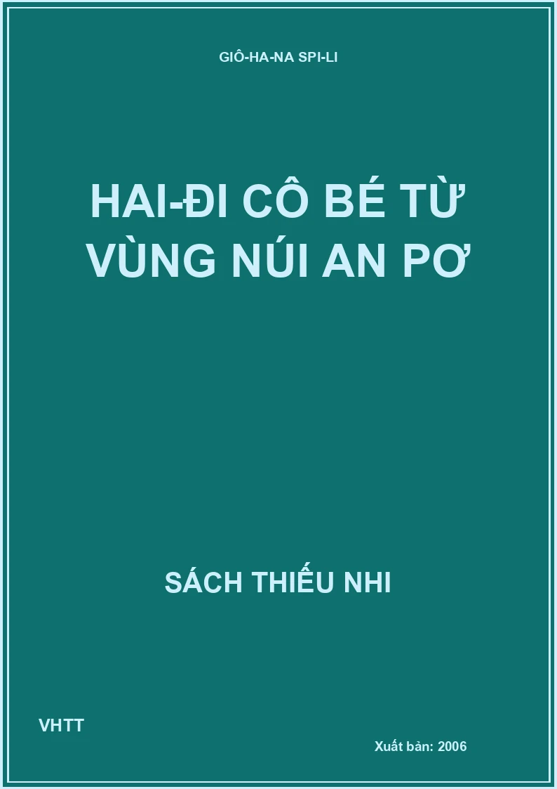 Hai-đi cô bé từ vùng núi An pơ
