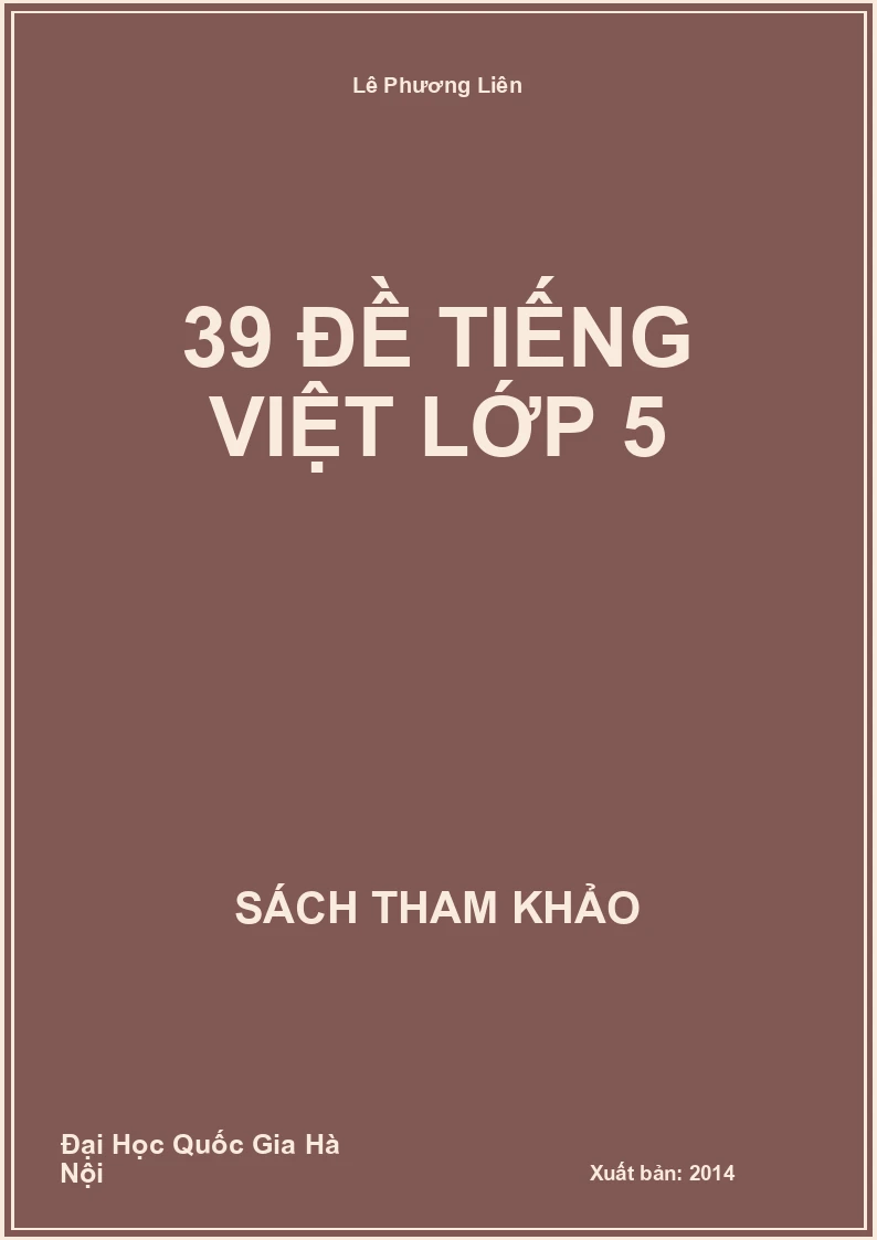 39 đề Tiếng Việt Lớp 5