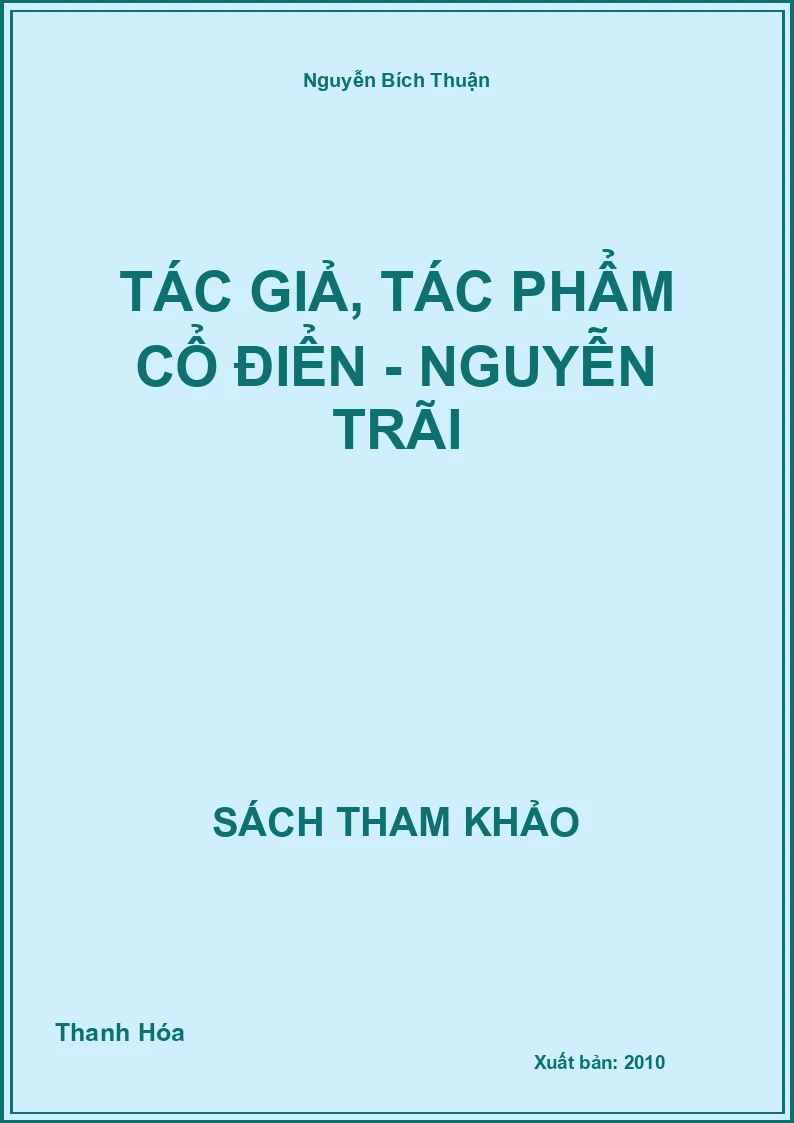 Tác giả, tác phẩm cổ điển - Nguyễn Trãi