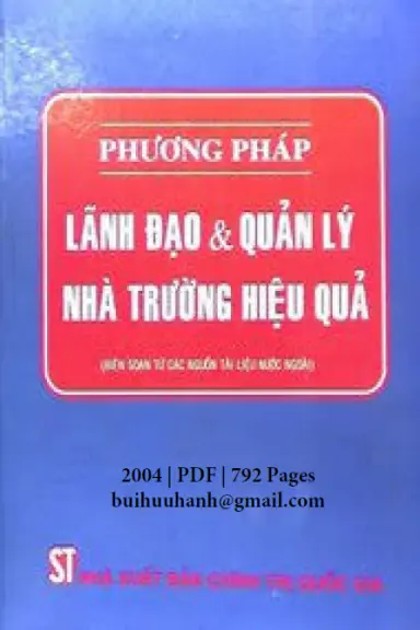 Phương pháp lãnh đạo và quản lí nhà trường hiệu quả