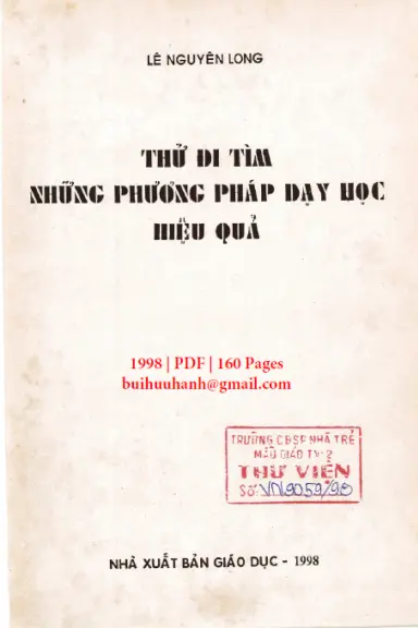 Thử đi tìm những phương pháp dạy học hiệu quả