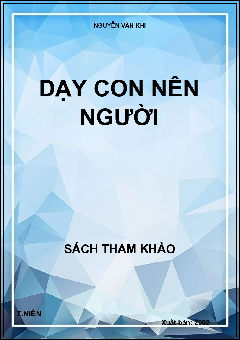 Dạy con nên người