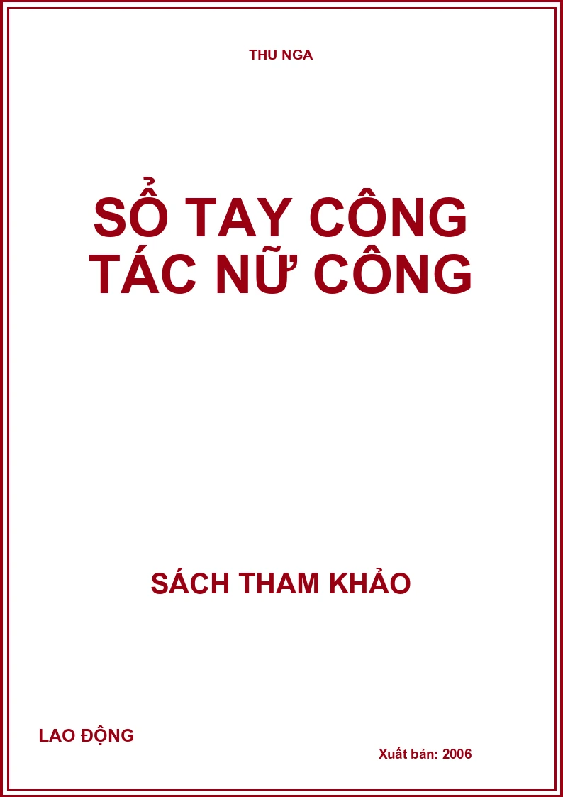 Sổ tay công tác nữ công