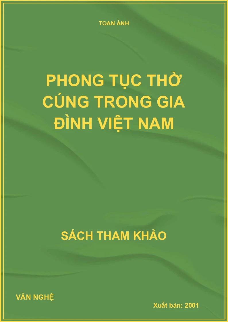 Phong tục thờ cúng trong gia đình Việt Nam
