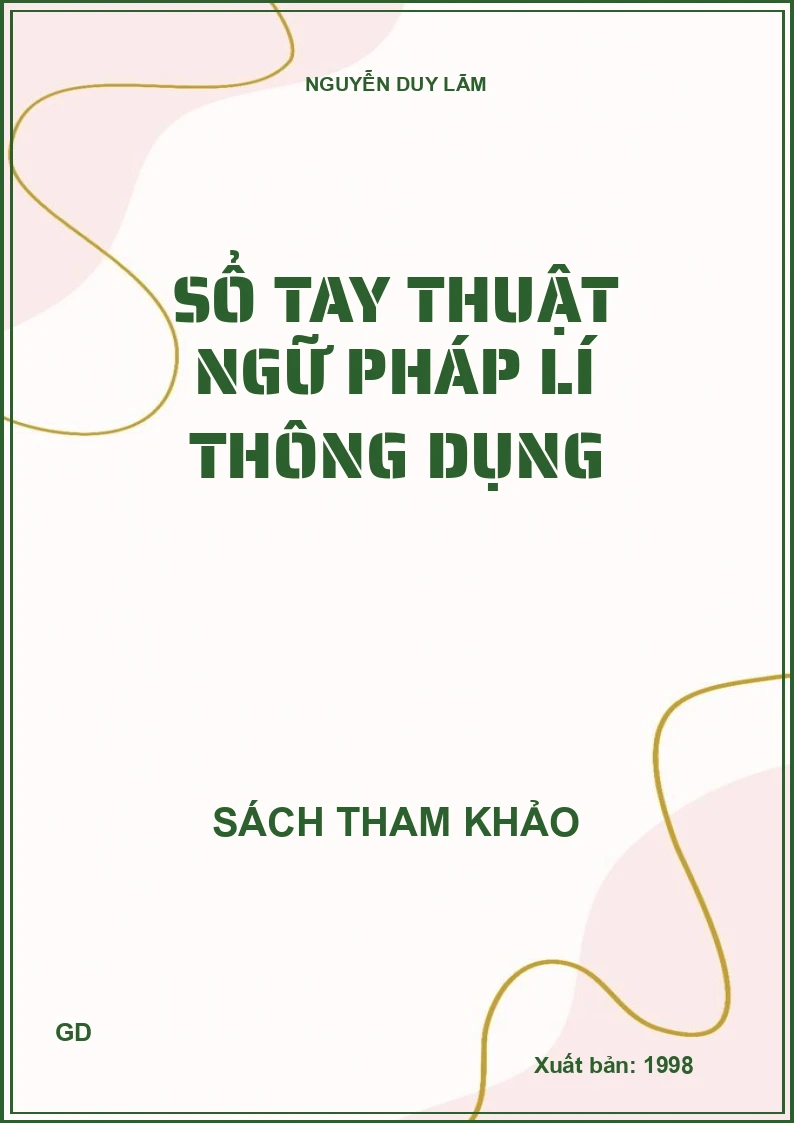 Sổ tay thuật ngữ pháp lí thông dụng