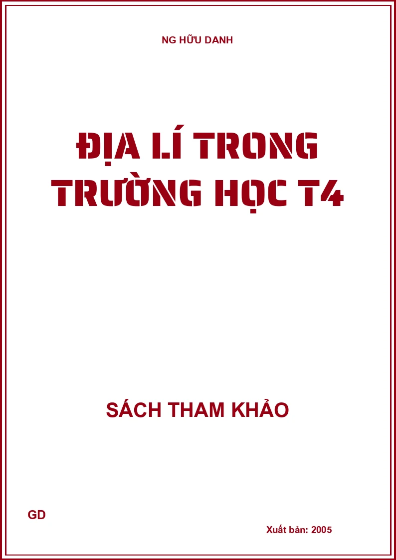 Địa lí trong trường học T4