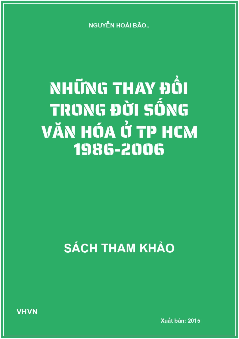 Những thay đổi trong đời sống văn hóa ở TP HCM 1986-2006