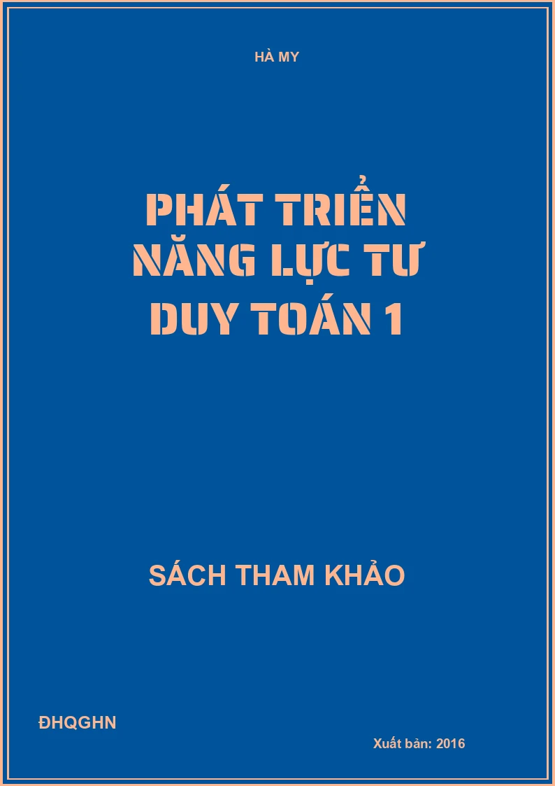 Phát triển năng lực tư duy toán 1
