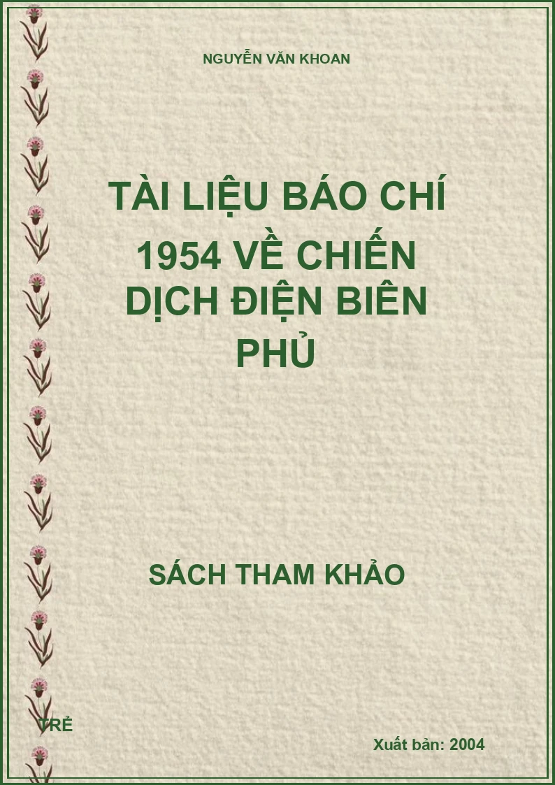 Tài liệu báo chí 1954 về chiến dịch Điện Biên Phủ