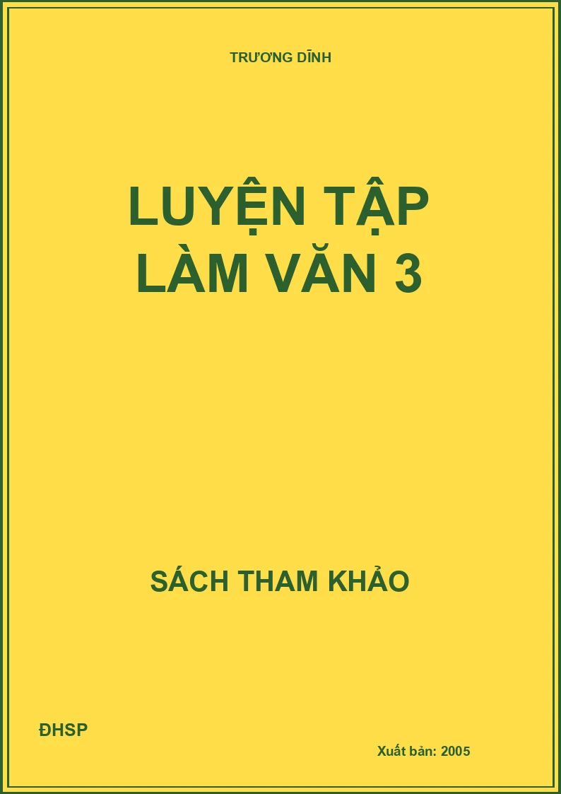 Luyện tập làm văn 3
