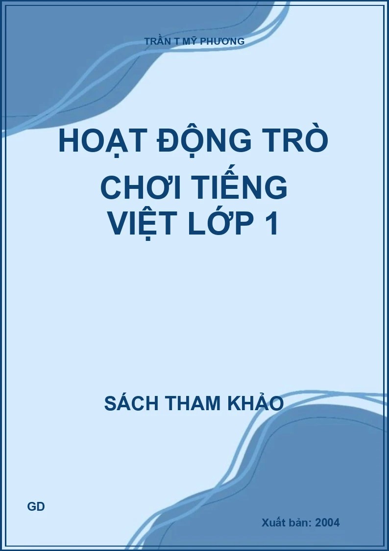 Hoạt động trò chơi tiếng việt lớp 1