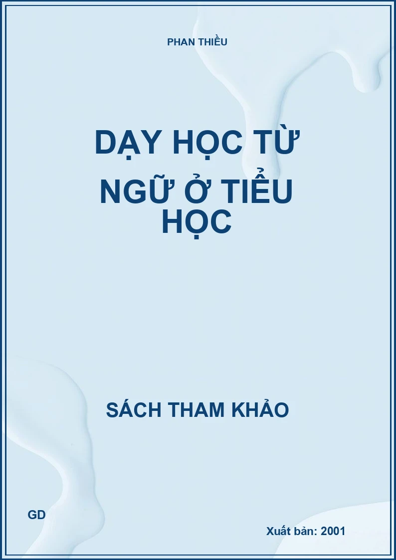 Dạy học từ ngữ ở tiểu học