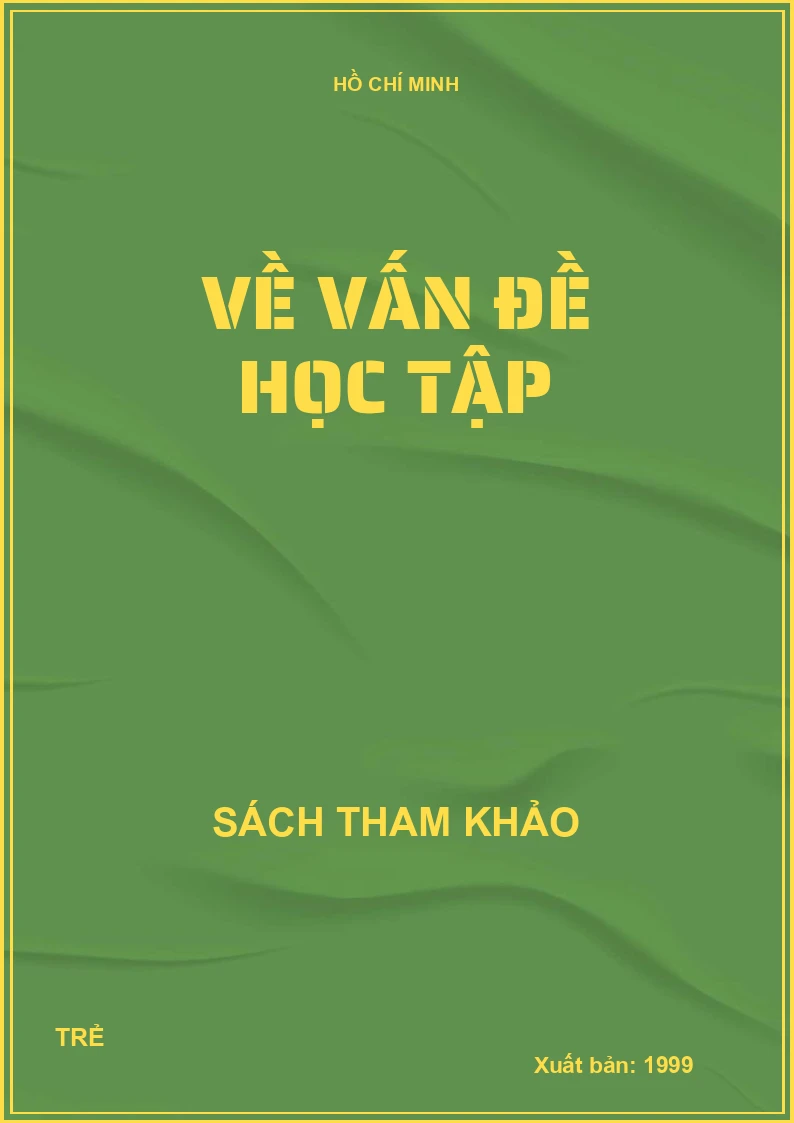 Về vấn đề học tập