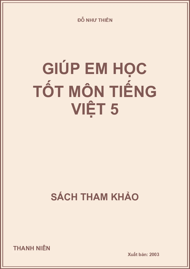 Giúp em học tốt môn tiếng việt 5