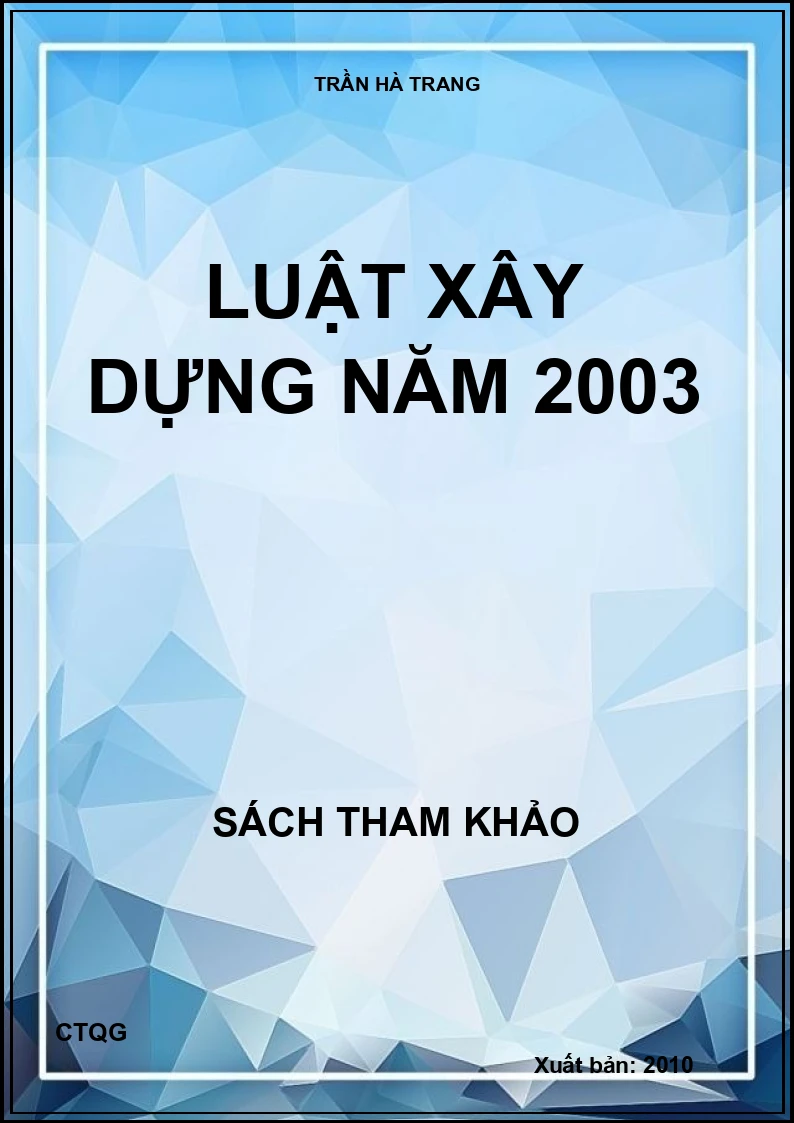 Luật xây dựng năm 2003