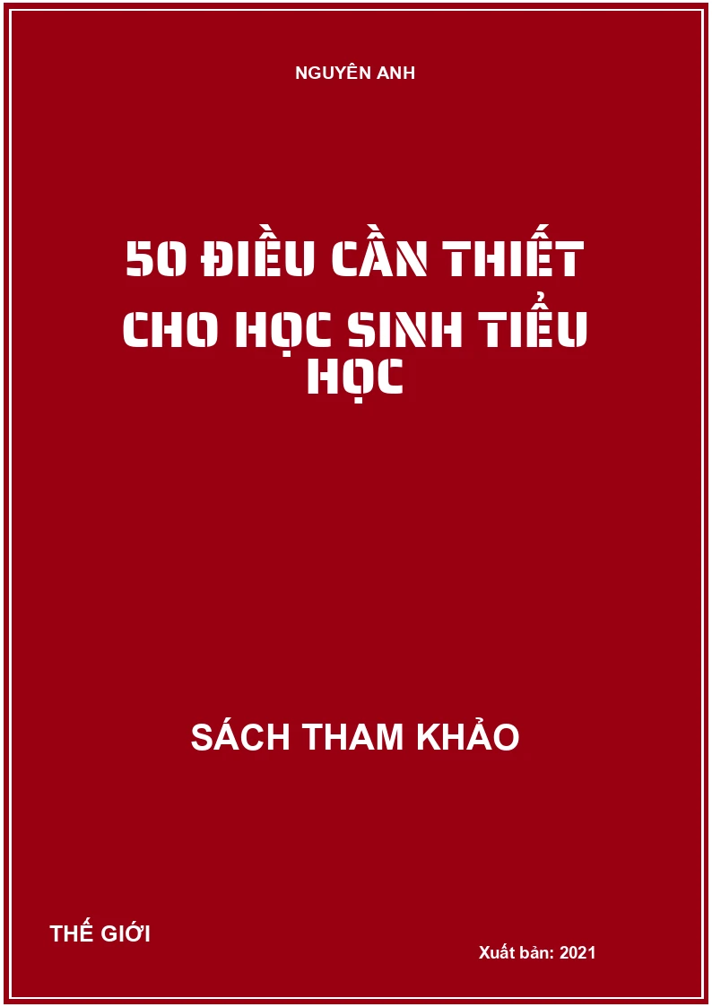 50 Điều cần thiết cho học sinh tiểu học