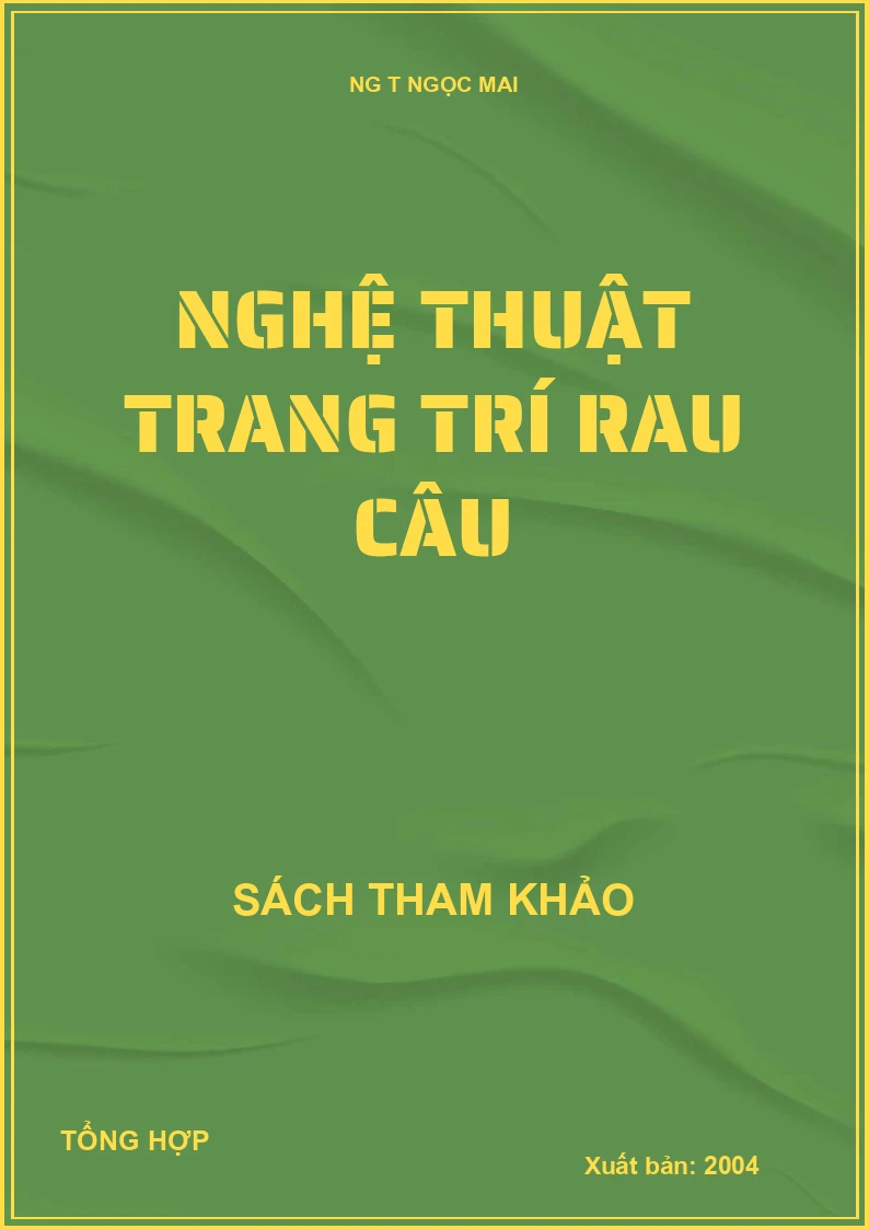 Nghệ thuật trang trí rau câu