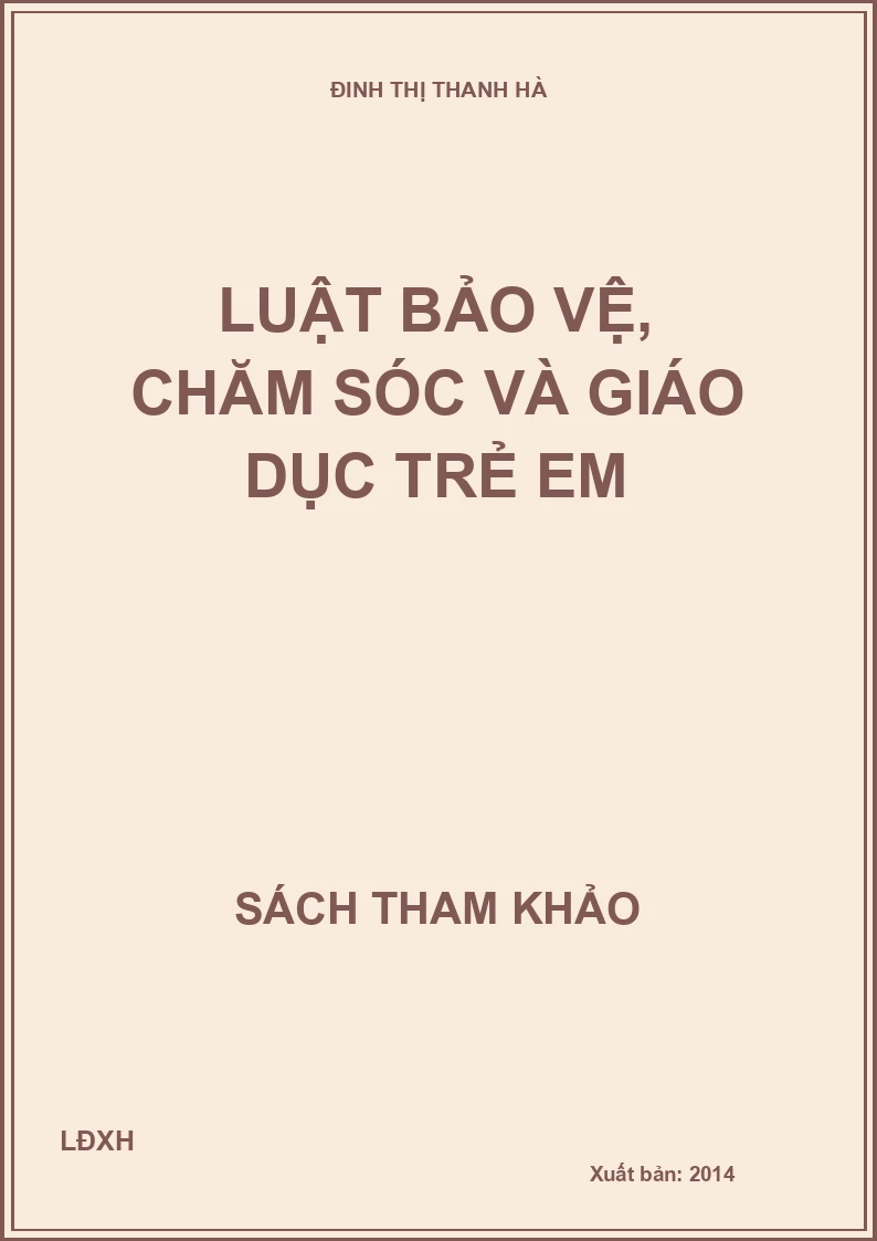 Luật bảo vệ, chăm sóc và giáo dục trẻ em