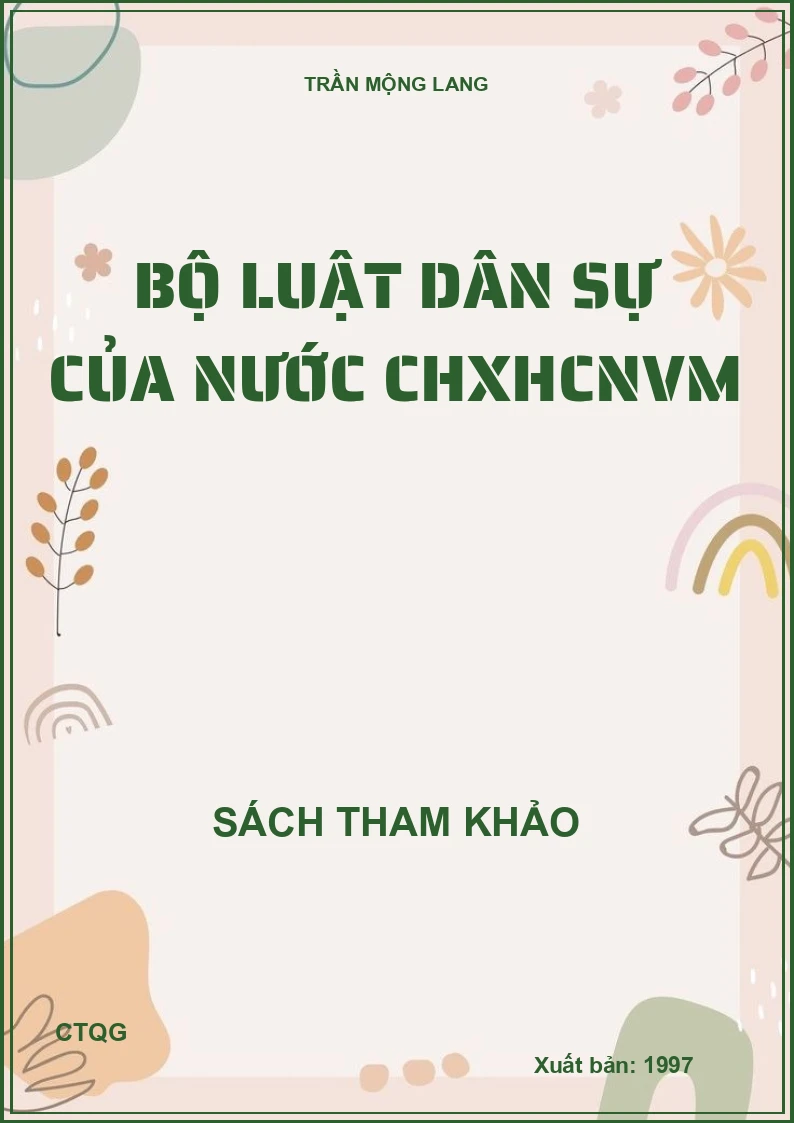 Bộ luật dân sự của nước CHXHCNVM