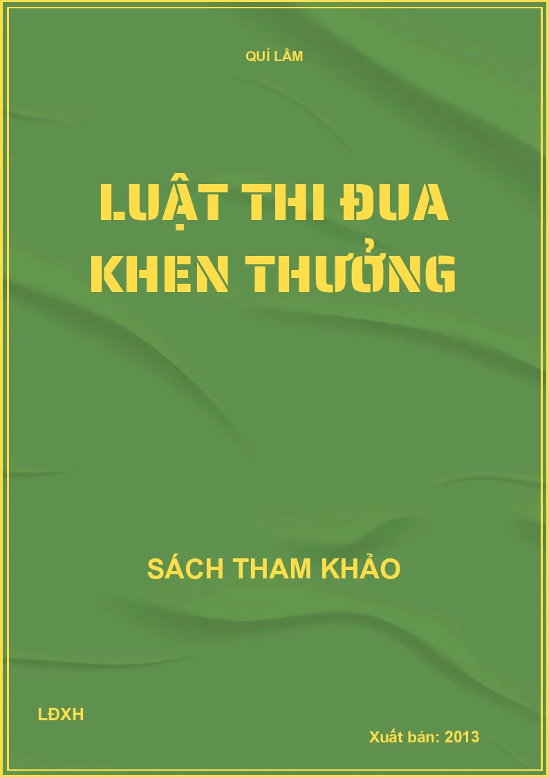 Luật thi đua khen thưởng