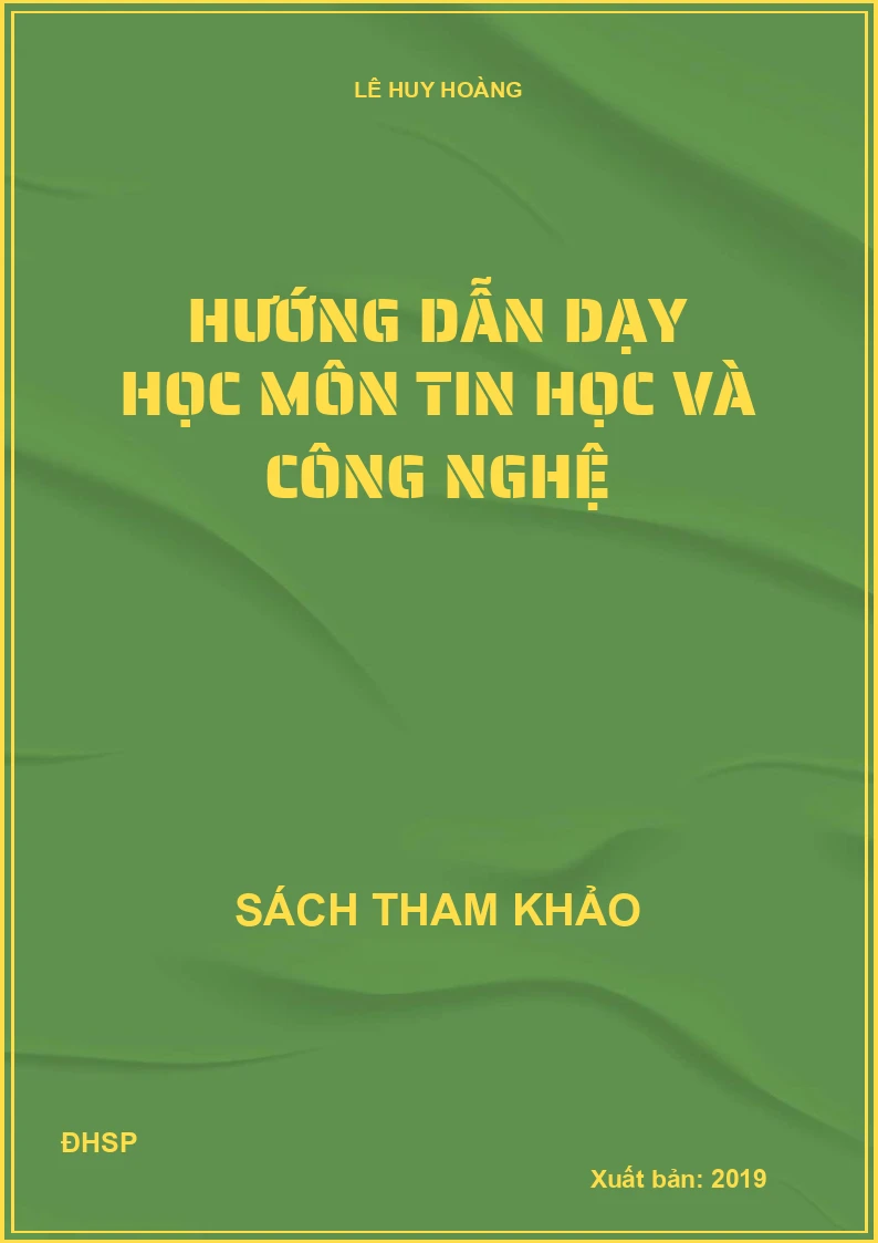 Hướng dẫn dạy học môn tin học và công nghệ
