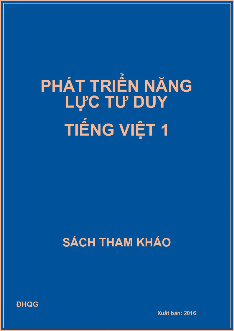 Phát triển năng lực tư duy tiếng việt 1