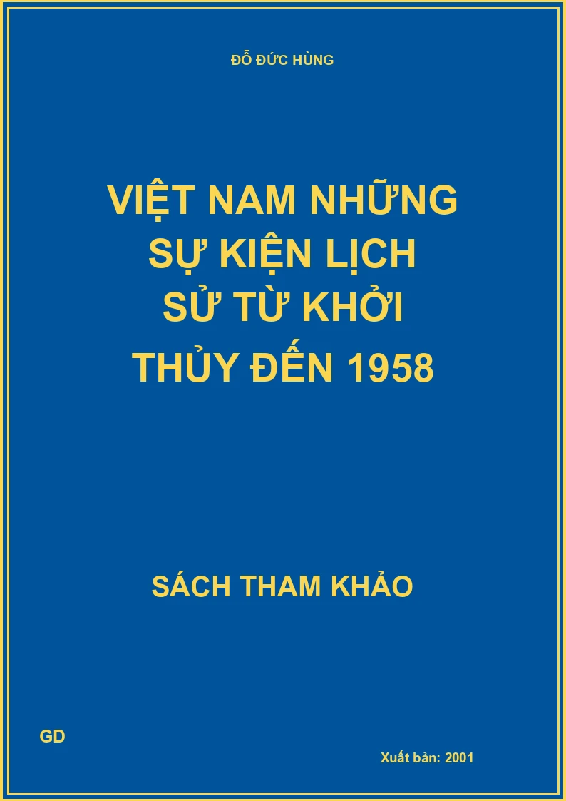 Việt Nam những sự kiện lịch sử từ khởi thủy đến 1958