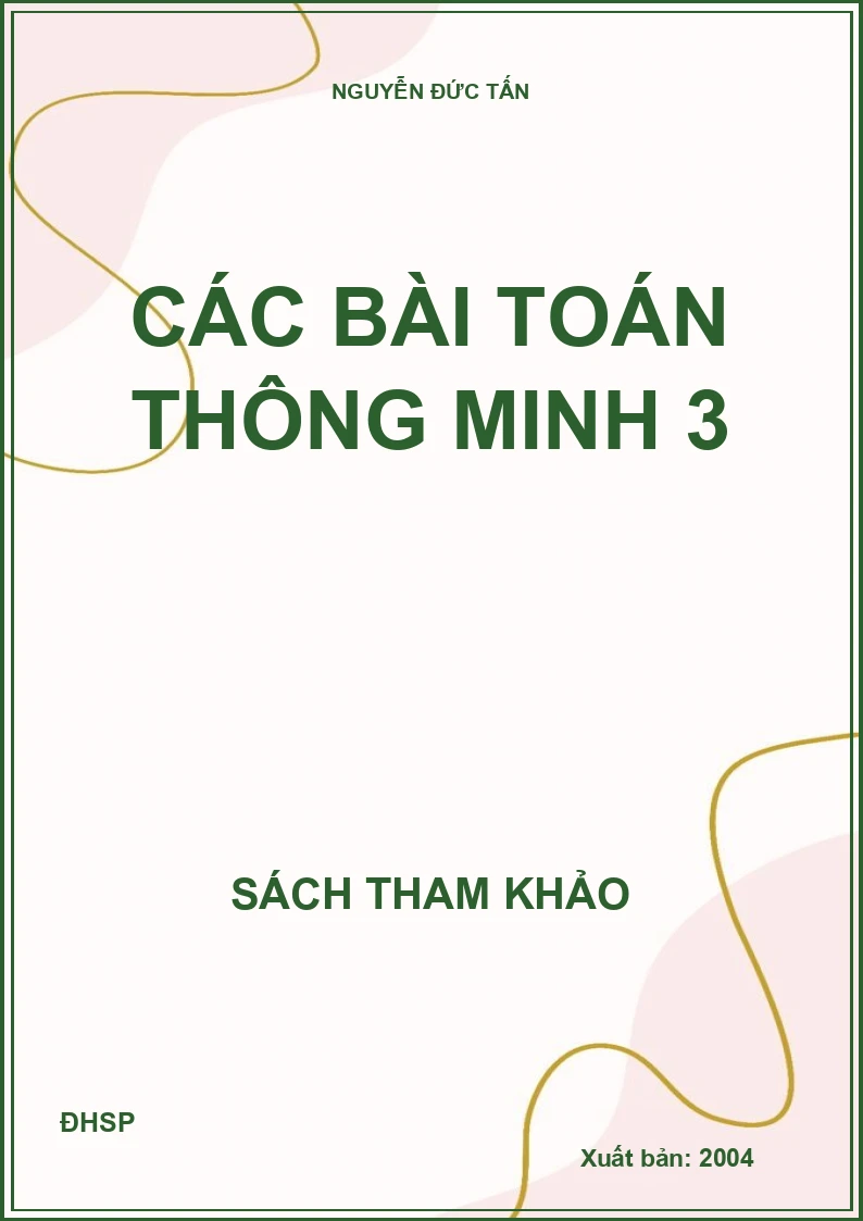 Các bài toán thông minh 3