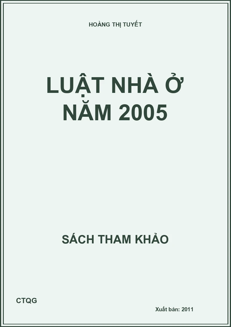 Luật nhà ở năm 2005