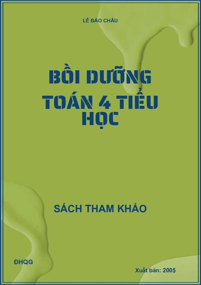 Bồi dưỡng toán 4 tiểu học