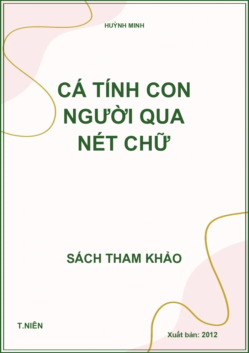Cá tính con người qua nét chữ