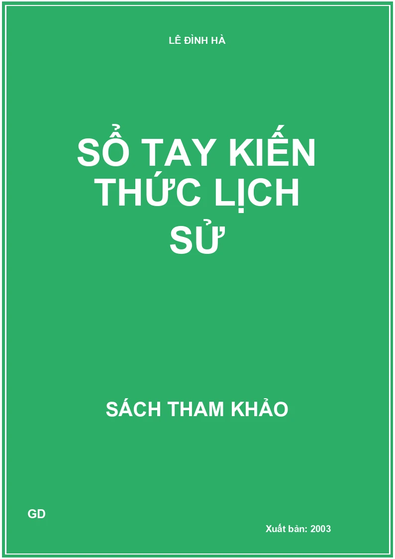 Sổ tay kiến thức lịch sử