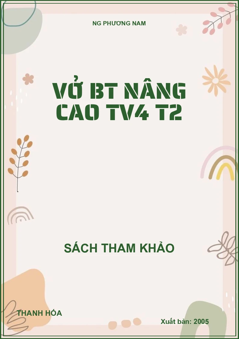 Vở BT nâng cao TV4 T2
