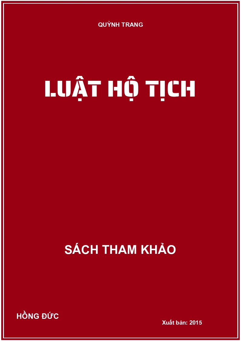 Luật hộ tịch