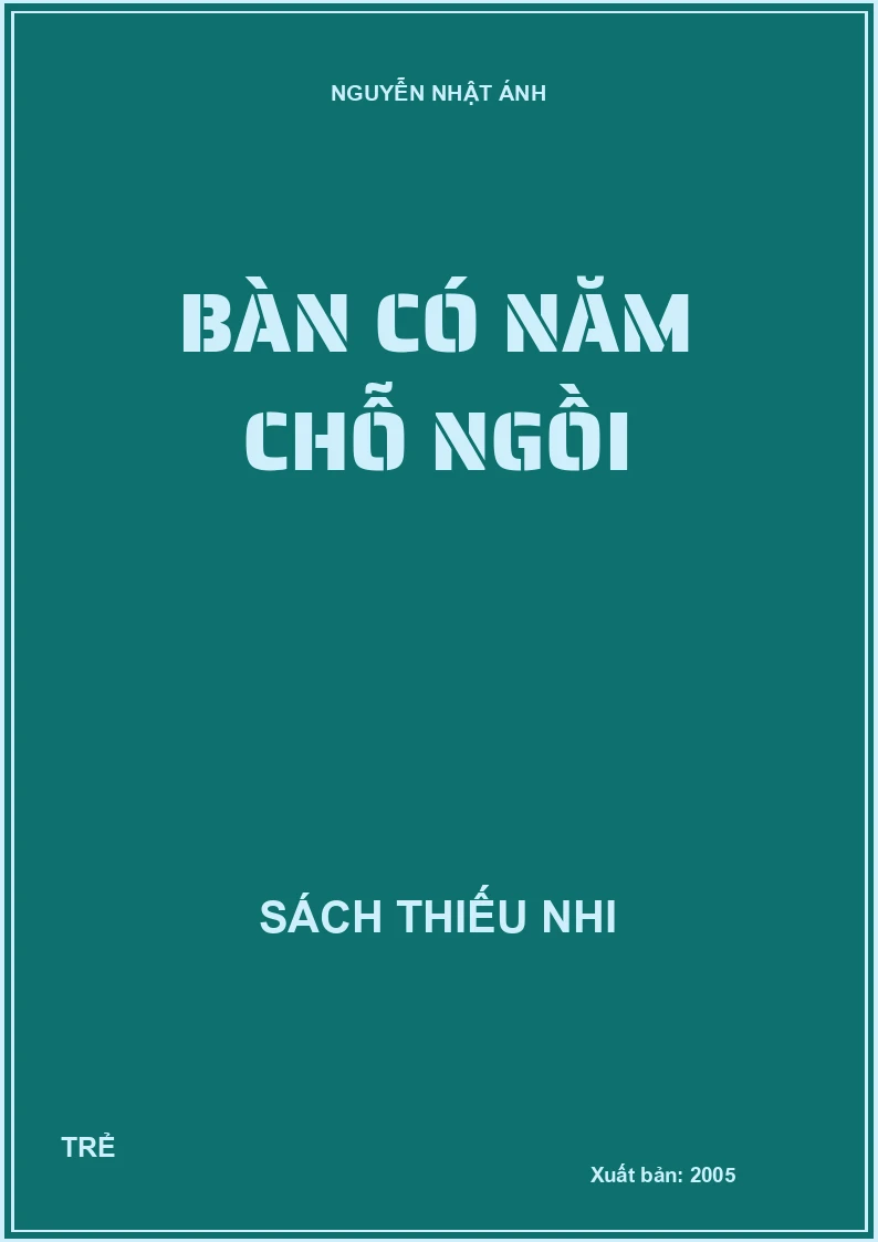 Bàn có năm chỗ ngồi