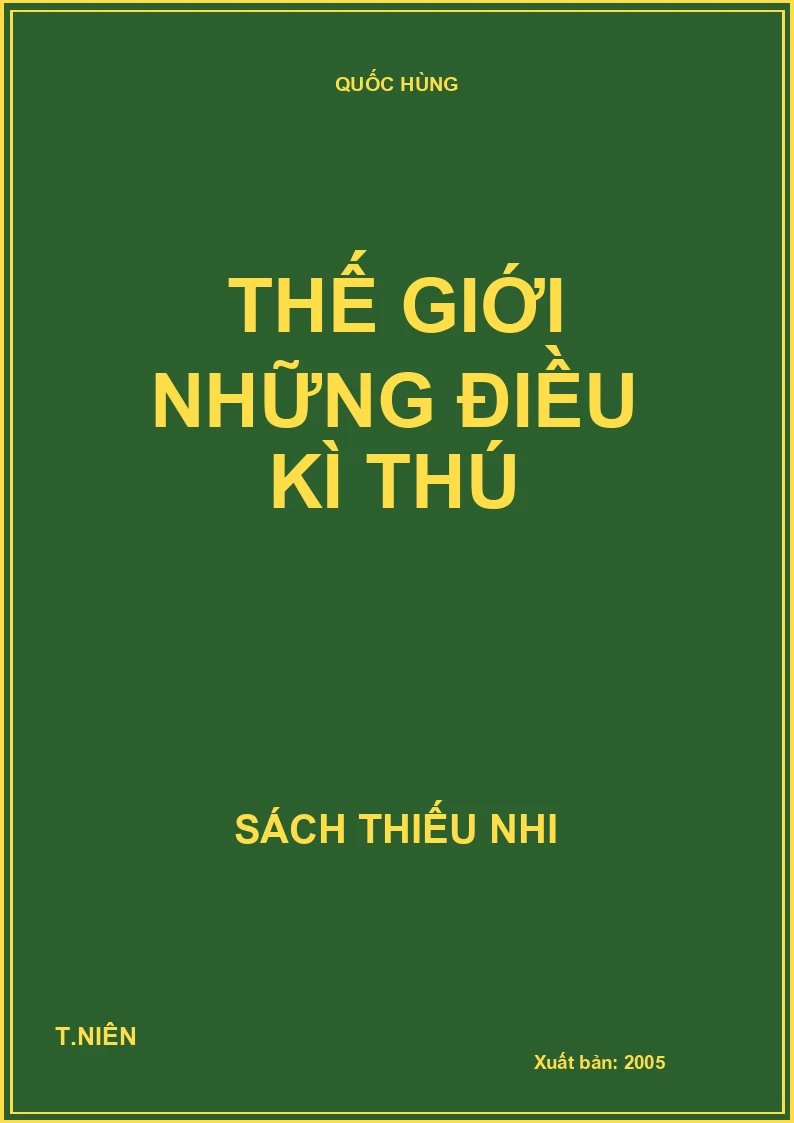 Thế giới những điều kì thú